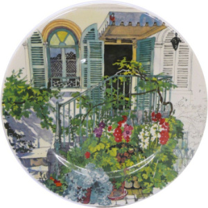 Gien Paris Giverny Десертная тарелка с рисунком Vie Romantique Paris, диаметр - 22 см