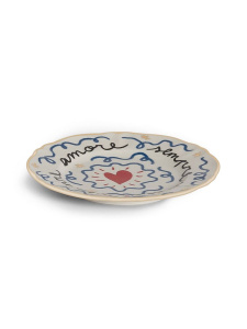 Bitossi Home Passion Fruit Тарелка для канапе или хлеба с декором Cuore (Сердце), диаметр - 16,5 см