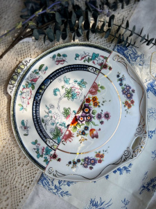 Seletti Hybrid Фарфоровый поднос Dorotea, размеры: 35х35х1,5 см, разноцветный