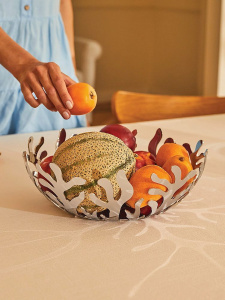 Alessi Mediterraneo Металлическое блюдо для фруктов, размеры: 25х25х9h см, полированная сталь