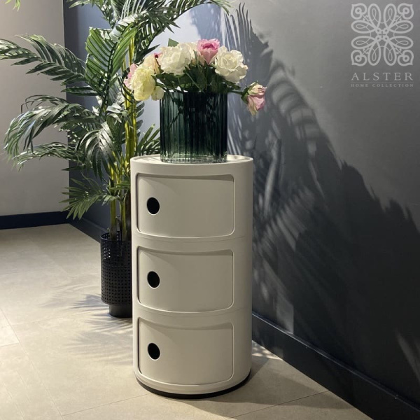 Kartell Componibili Recycled Тумба, размеры: 32х32х58 см, цвет - белый матовый