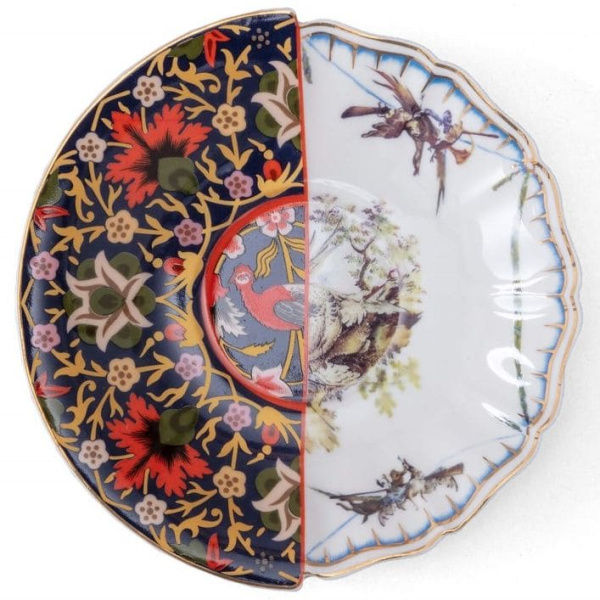 Seletti Hybrid Фарфоровая чайная пара Kannauj, 10,5х10,8х5,7 см, белый, черный, красный