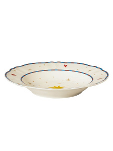 Bitossi Home Passion Fruit Суповая тарелка с декором Stella (звезда), диаметр - 23 см