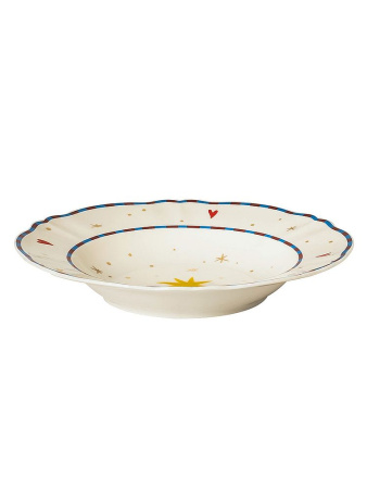 Bitossi Home Passion Fruit Суповая тарелка с декором Stella (звезда), диаметр - 23 см