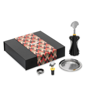 Alessi Wine Подарочный набор: штопор, заглушка для бутылки, кольцо от капель, подставка для бокала