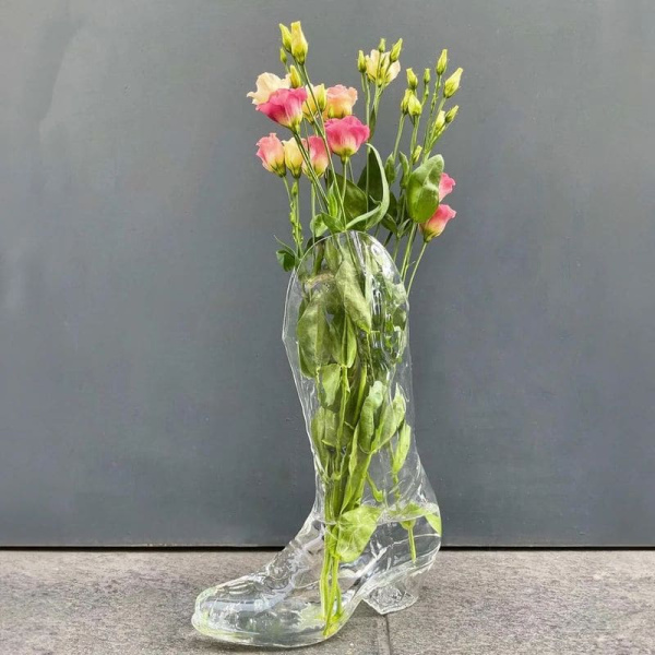 Seletti Diesel Стеклянная ваза Crystalbootie (Сапог), размеры: 24х8х35,5h см, цвет - прозрачный