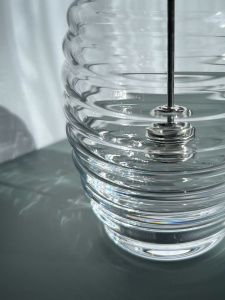 Alessi Honey Pot Баночка для подачи меда с ложкой, объем - 350 мл, нержавеющая сталь, стекло