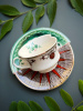 Seletti Hybrid Chucuito Фарфоровая кофейная пара для эспрессо, цвет - коричневый, изумрудный