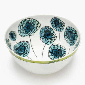 Serax Marni Midnight Flowers Салатник с рисунком Anemone Vaniglia, диаметр - 22 см, объем - 2 л