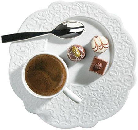 Alessi Dressed Фарфоровая тарелка для завтрака, диаметр - 16 см, цвет - белый