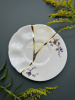 Seletti Kintsugi Фарфоровая чайная пара с цветами, цвет - белый, золотой