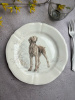 Gien Sologne Dogs Десертная тарелка с рисунком Braque (Бракк), диаметр - 23,2 см