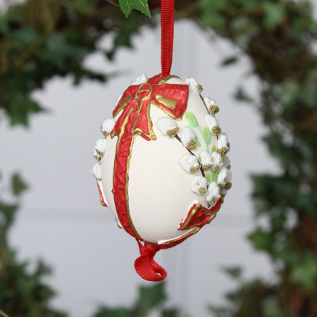 Peter Priess Пасхальное куриное яйцо с объемным рисунком 