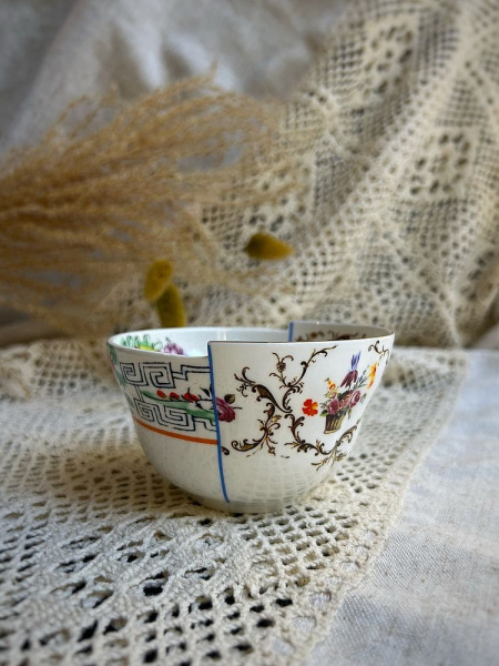 Seletti Hybrid Фарфоровая пиала Irene, 10,5х10,5х5,7 см, белый