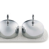 Alessi Dressed Набор для подачи варенья, орешков, меда, размеры: 20,5х8х6,5h см, цвет - белый, сталь