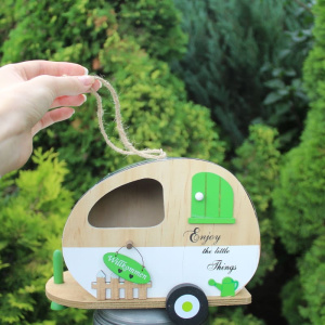 Boltze Деревянный скворечник, 17 см, бело- зеленый