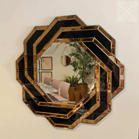 Eichholtz Mulini Зеркало круглое, 90х90 см, черный/золотой