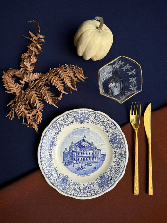 Gien Monuments de Paris Десертная тарелка с рисунком Opéra, диаметр - 19,8 см