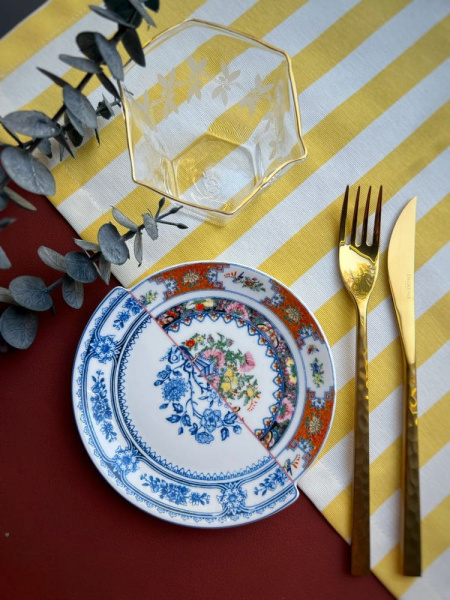 Seletti Hybrid Десертная тарелка Zobeide, диаметр - 15 см, цвет - белый, разноцветный