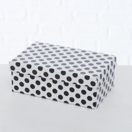 Boltze Dottia Подарочная коробка, 6,5 см, черный/белый