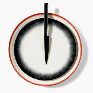 Serax De Набор из 2 фарфоровых тарелок, диаметр - 28 см, цвет - белый, красный