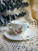 Seletti Kintsugi Фарфоровая кофейная пара для эспрессо, цвет - белый, красный, золотой