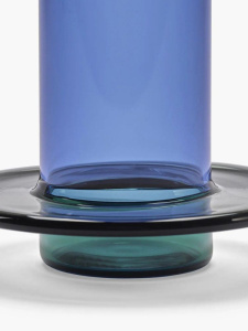 Serax Glass Towers MIX Маленькая стеклянная ваза, размеры: 10,5х4,9х22,5h см, цвет - синий