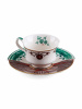 Seletti Hybrid Chucuito Фарфоровая кофейная пара для эспрессо, цвет - коричневый, изумрудный