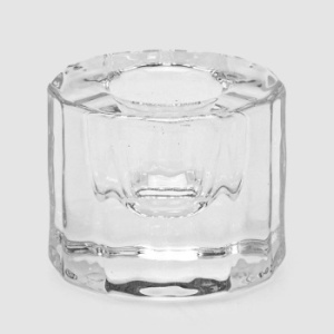 EDG Стеклянный подсвечник, размеры: диаметр - 5 см, высота - 4 см, цвет - прозрачный