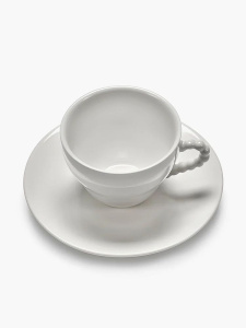 Serax Les Objets Mouleversants Фарфоровая чайная пара, размеры: 14,2х14,2х6,8h см, цвет - белый