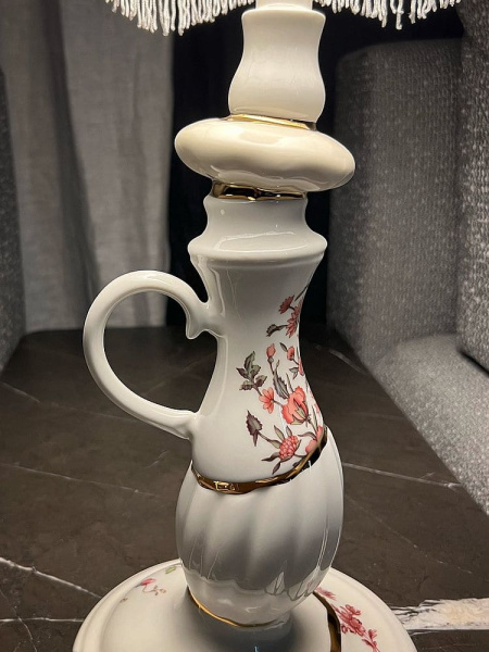 Seletti Kintsugi Abat Jour Настольная лампа с абажюром, размеры: 26х26х60h см, цвет - белый