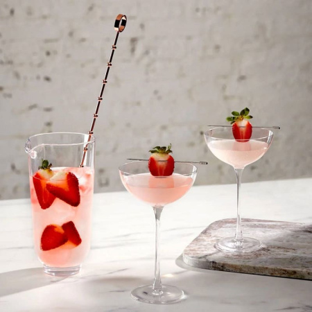 Nude Hepburn Стакан для смешивания коктейлей с ложкой, 650 мл, прозрачный/золотой