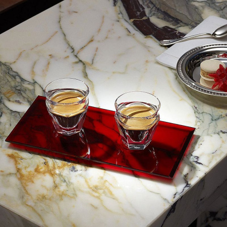 Baccarat Harcourt Coffee Set Кофейный набор из 2-х хрустальных стаканчиков и подноса