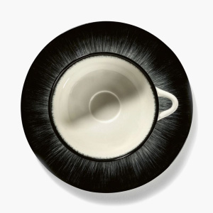 Serax De Набор из 2 фарфоровых чайных пар, объем - 200 мл, цвет - белый, черный