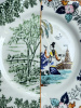 Seletti Hybrid Фарфоровая обеденная тарелка Ipazia, диаметр - 27,5 см, белый, зеленый, оранжевый