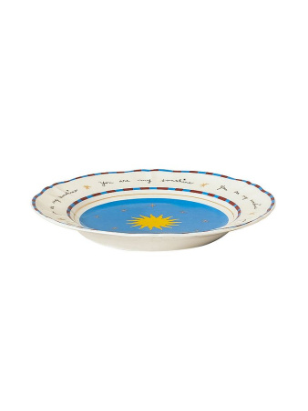 Bitossi Home Passion Fruit Десертная тарелка с декором Sole (солнце), диаметр - 20,5 см