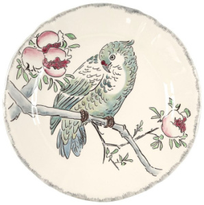 Gien Grands Oiseaux Десертная тарелка с рисунком Cacatoès (Какаду), диаметр - 26,3 см