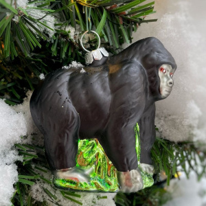 Inge Glas Magic Стеклянная елочная игрушка Горилла, размер - 7,5 см