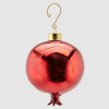 EDG Стеклянная елочная игрушка Гранат, диаметр - 10 см, цвет - красный