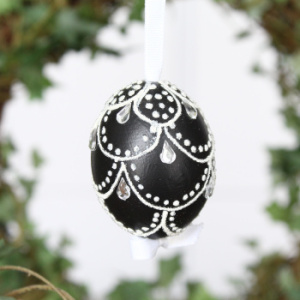 Peter Priess Пасхальное куриное яйцо с кристаллами, черный