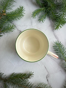 Gien Filet Noel Кружка, объем - 255 мл, цвет - белый, зеленый, красный