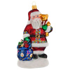 Mysteria Стеклянная елочная игрушка Дед Мороз с мишкой и мешком подарков