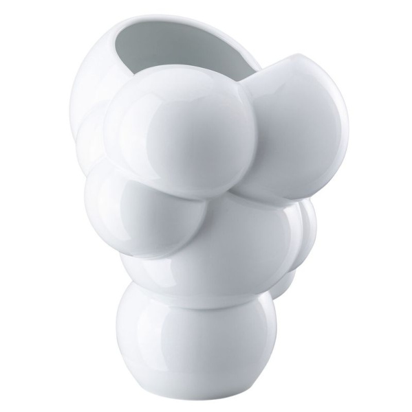 Rosenthal Skum Фарфоровая ваза, размеры: 21,7х21,7х26 см, цвет - белый глянцевый