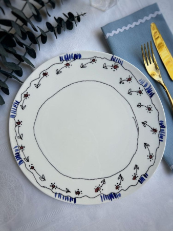 Serax Marni Midnight Flowers Набор из 2-х обеденных тарелок с рисунокм Anemone Milk MF, 28 см