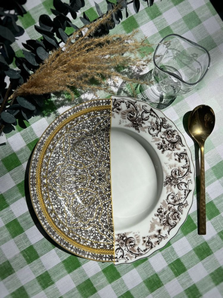 Seletti Hybrid Agroha Суповая тарелка Agroha, диаметр - 25,4 см, цвет - коричневый, белый