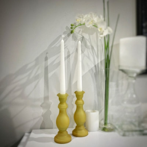 Light&Living Calella Стеклянный подсвечник, 7,5х20 см, желтый