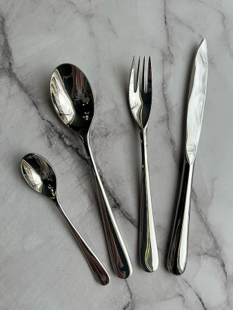Degrenne Aquatic Mirror Набор столовых приборов на 6 персон из 24 предметов, цвет - хром