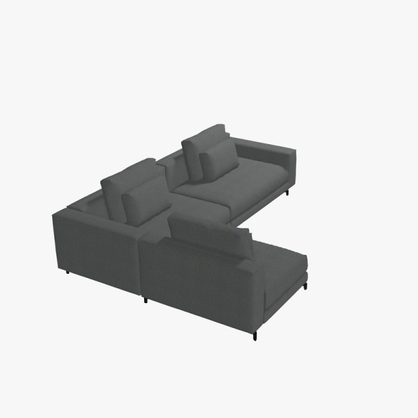 Rolf Benz NUVOLA Угловой модульный диван, 338х236х110 см, темно-серый