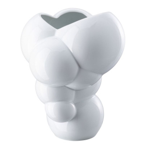 Rosenthal Skum Фарфоровая ваза, размеры: 21,7х21,7х26 см, цвет - белый глянцевый