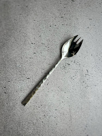 Degrenne Fuse Martele Вилка для закусок, длина - 15 см, матовая сталь